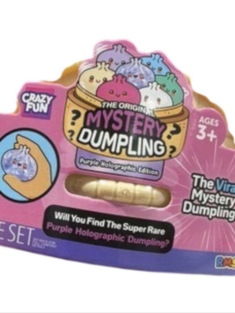 RMS Authentic Mystery Dumpling Purple Holographic Edition Fidget Squishy Toy NWT